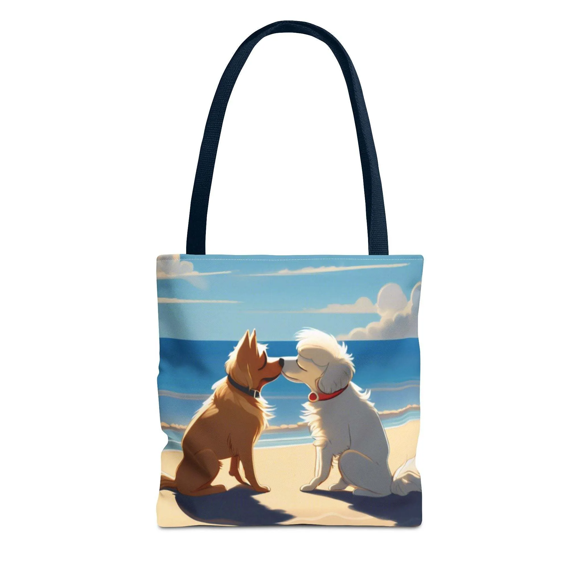 Beachy Tote Bags - Stylish and Durable Pups on The Beach