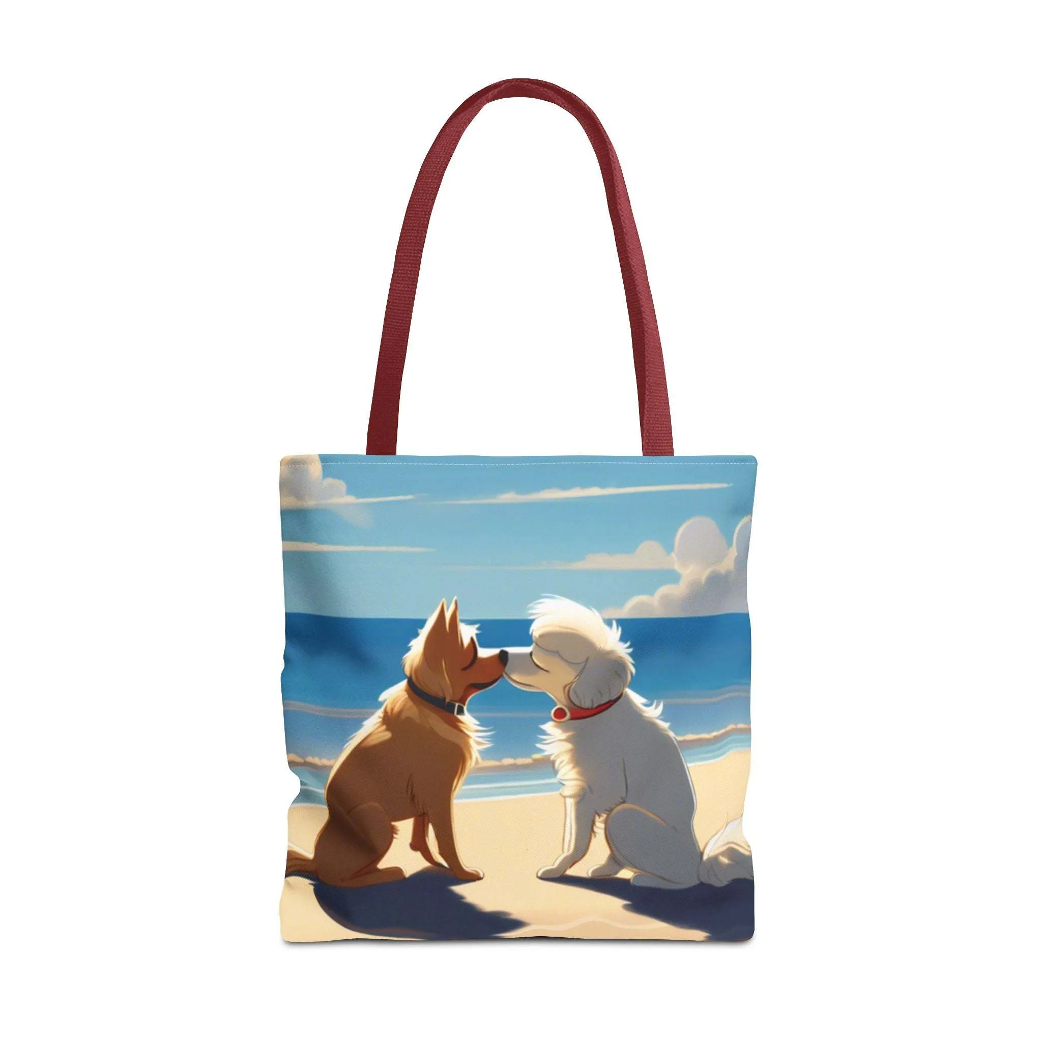 Beachy Tote Bags - Stylish and Durable Pups on The Beach