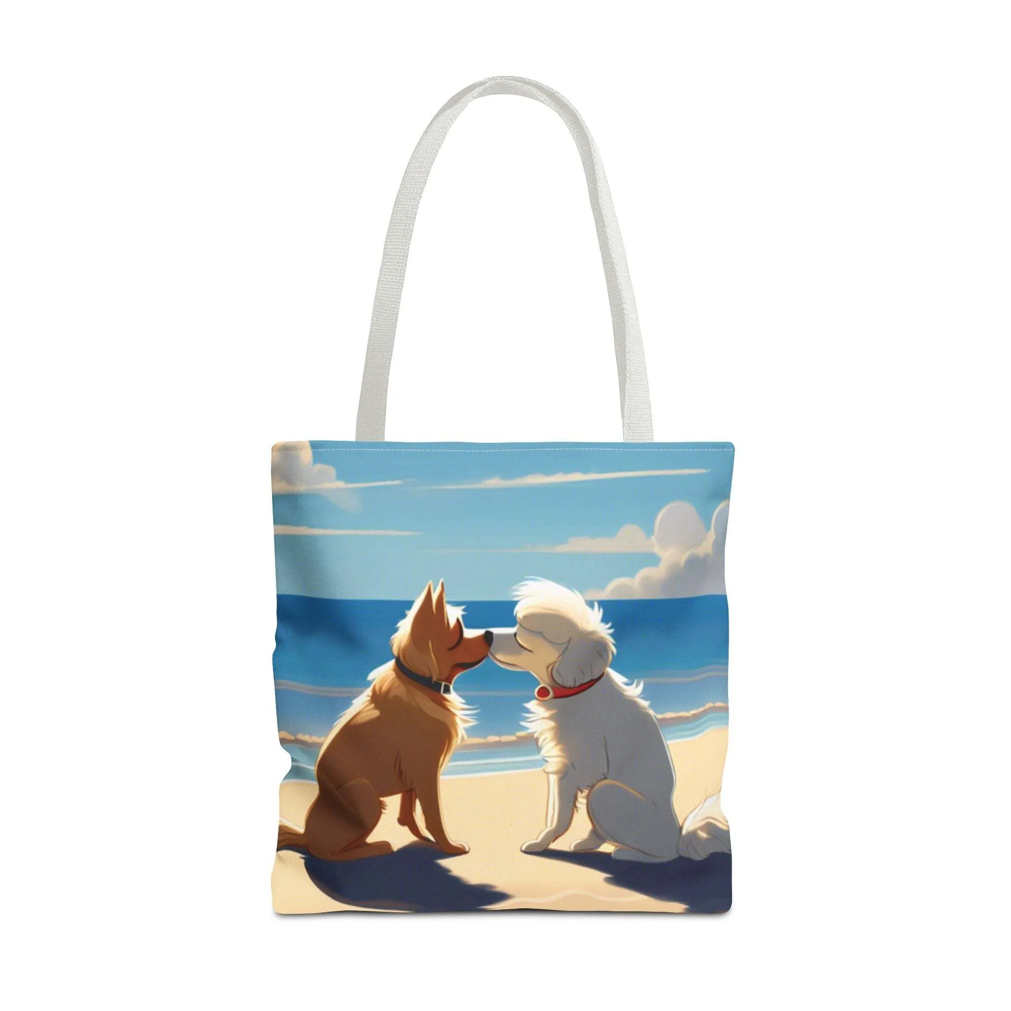 Beachy Tote Bags - Stylish and Durable Pups on The Beach