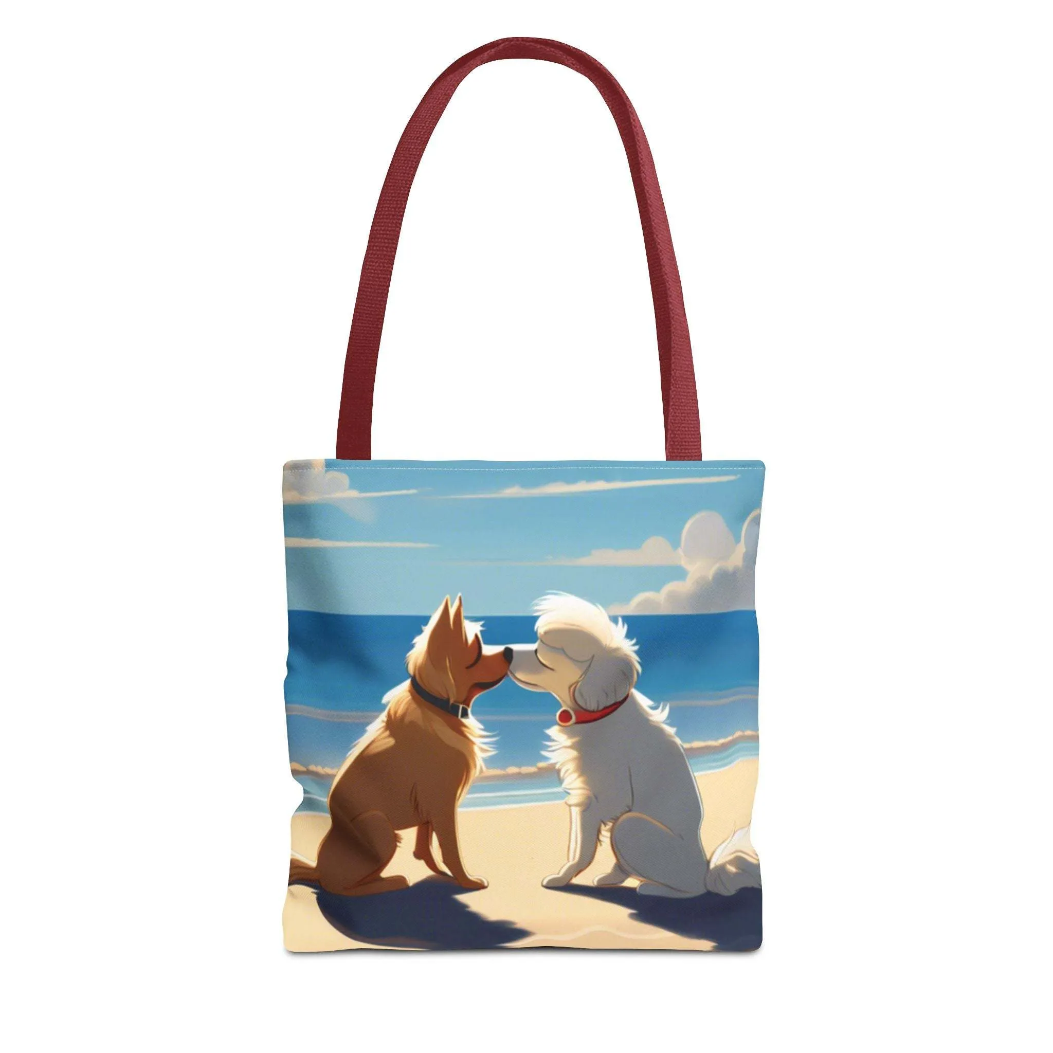 Beachy Tote Bags - Stylish and Durable Pups on The Beach
