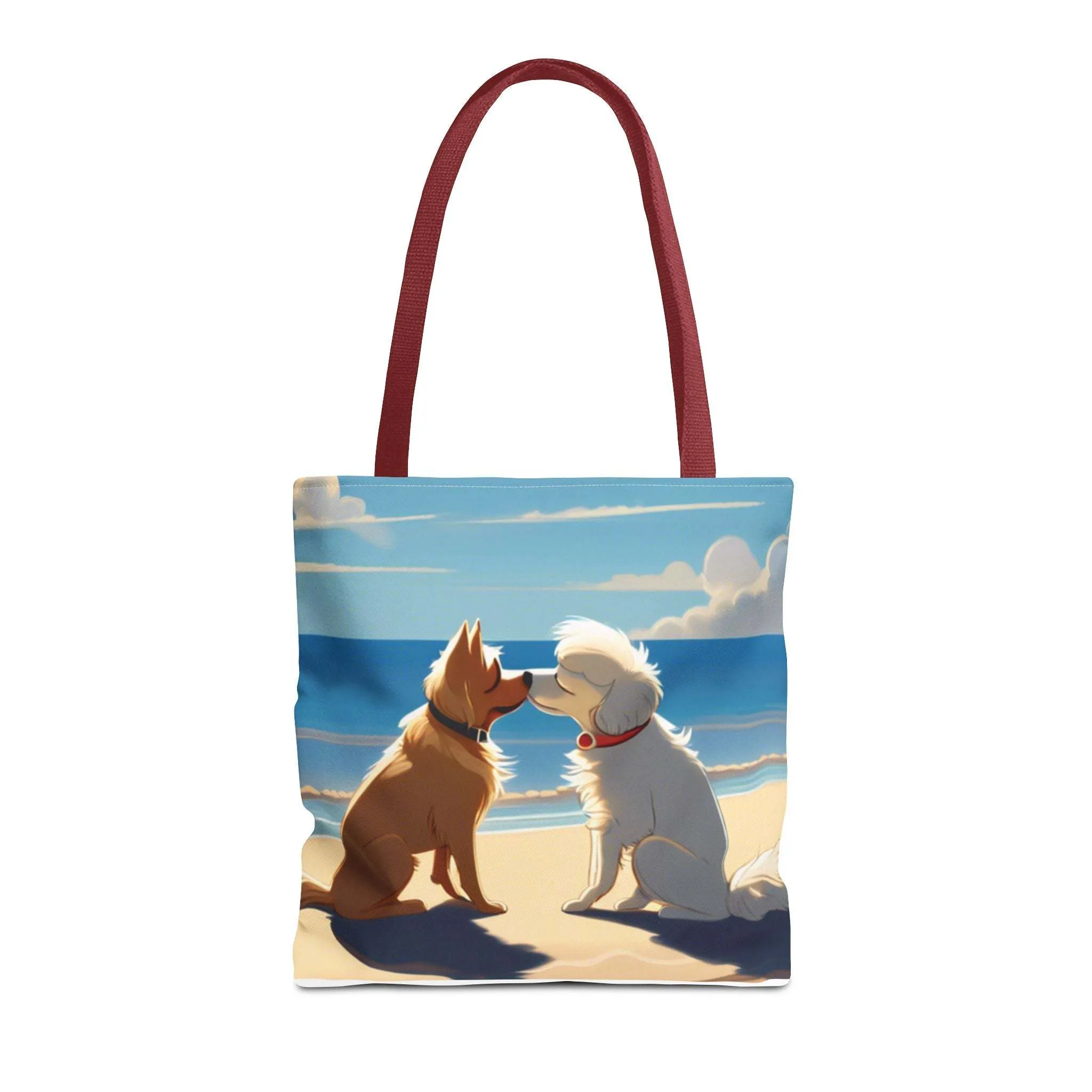 Beachy Tote Bags - Stylish and Durable Pups on The Beach