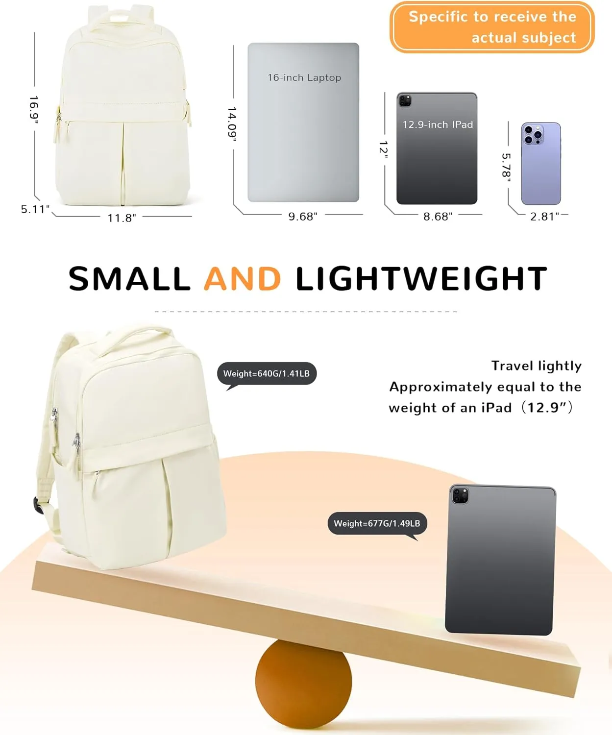 Beige Laptop Backpack For Women Travel Backpack Carry On Backpack For Airplanes College Backpacks For Women Men Causal Daypack Backpacks Waterproof Aesthetic Gym Work Travelling Backpack