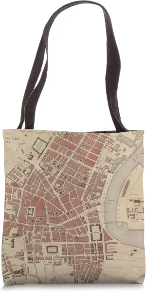 Belfast Ireland City & Street Map Tote Bag