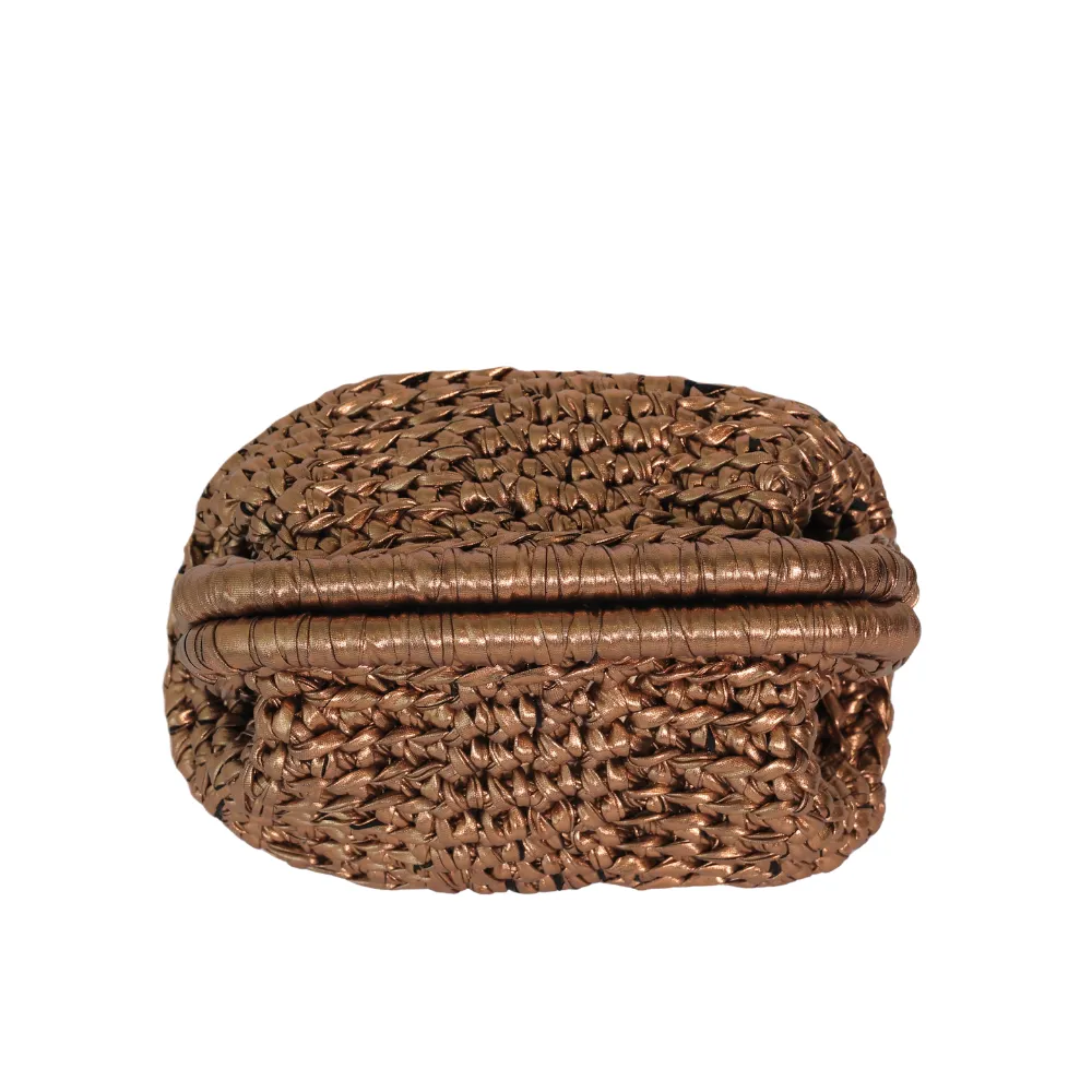 Bella Metallic Clutch - Bronze