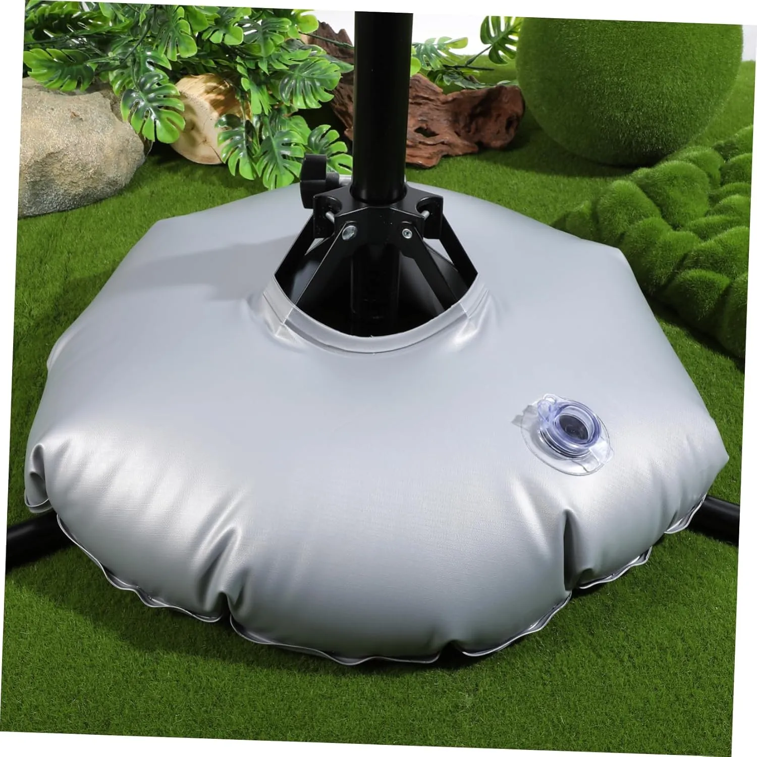 BESPORTBLE 2pcs Rotary Washing Line Base Windproof Water Bag Pillar Base for Umbrella