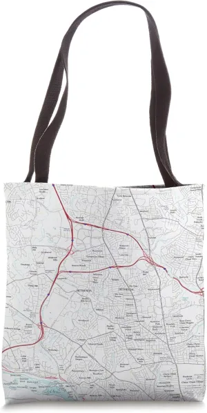 Bethesda MD Map Tote Bag