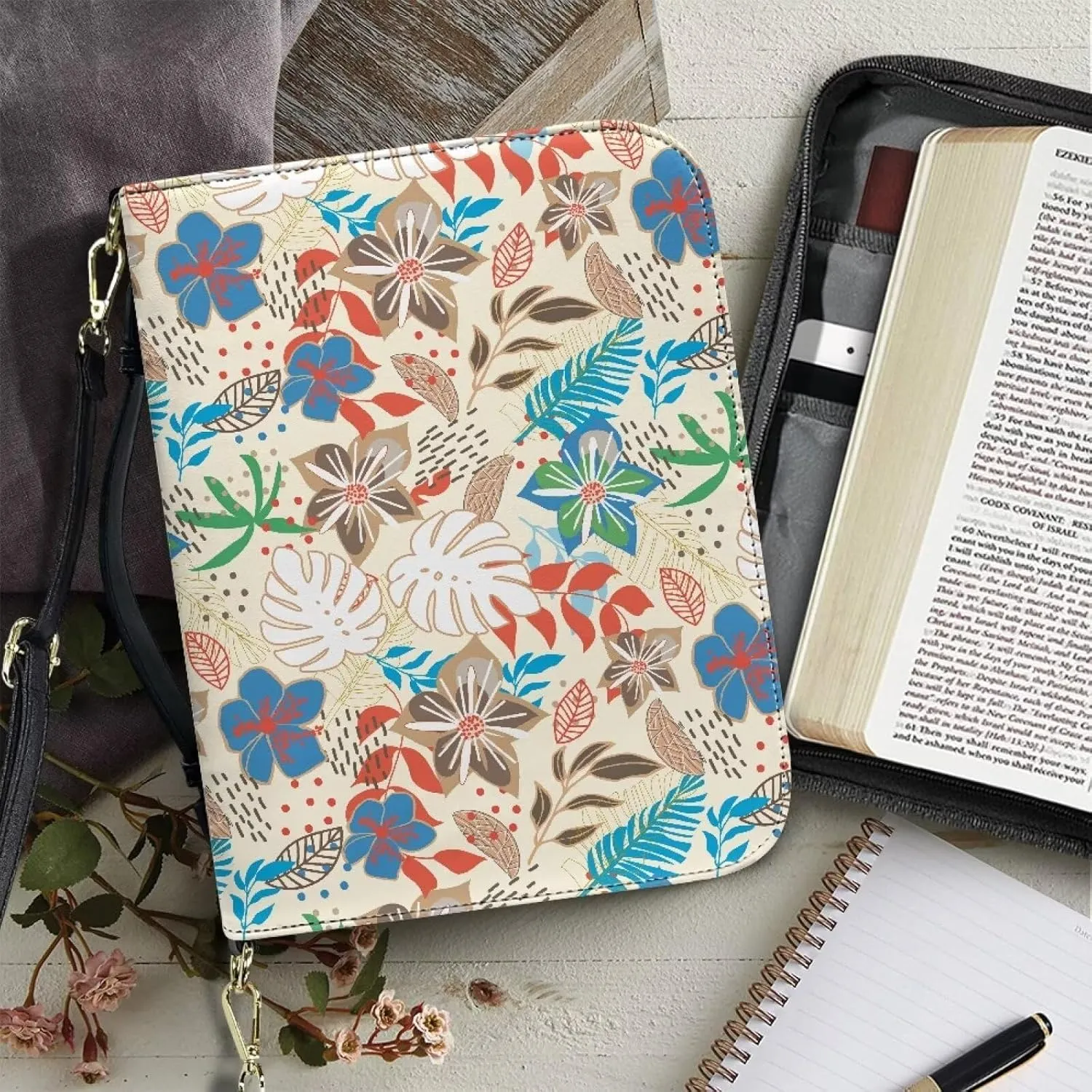 Bible Cover Case for Women Men Leather Bible Accessories Women Men Bible Bags for Women Men Tote