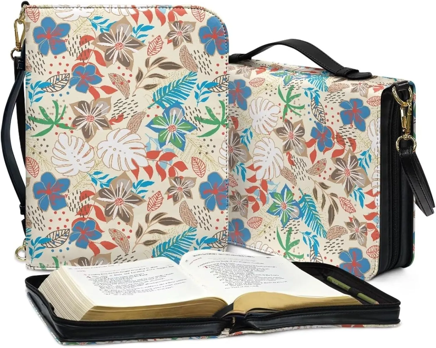 Bible Cover Case for Women Men Leather Bible Accessories Women Men Bible Bags for Women Men Tote