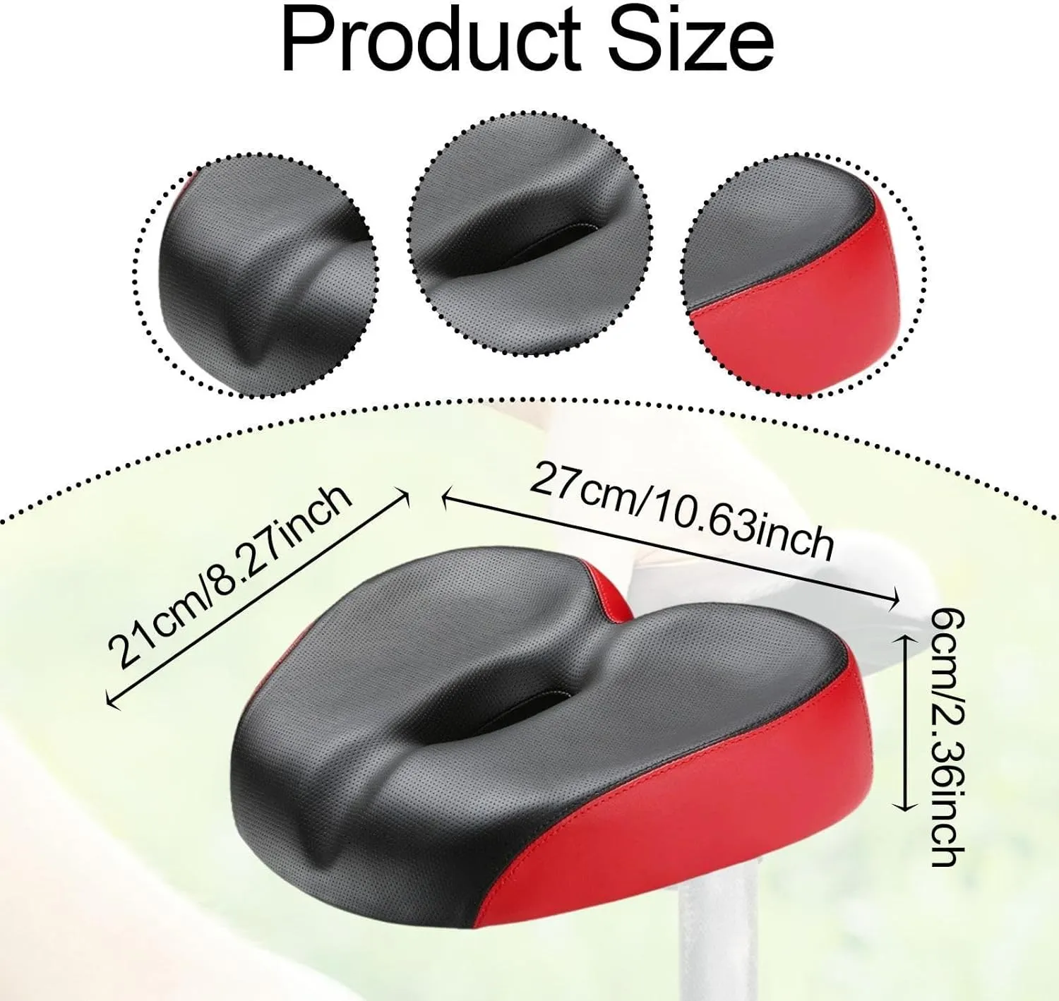 Bicycle Saddle Replacement Sleek Shock Absorbing Mountain Cycling Accessory 21 Cmx27 Cmx6 cm Soft Cushion Pad Bike Seat