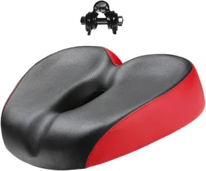 Bicycle Saddle Shock Absorbing Comfortable PU Leather Widen Thicken Mountain Bike Replacement Biking Bike Seat Soft Cushion