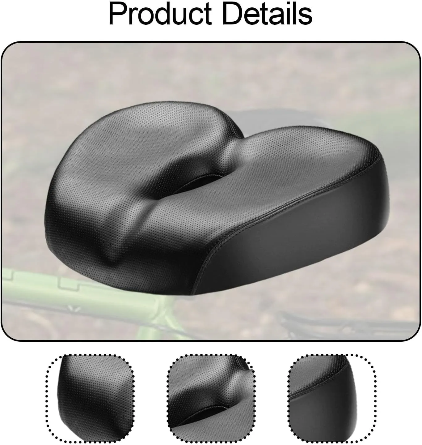 Bicycle Saddle Soft Cushion Breathable Elegant Riding Widen Thicken Comfortable Mountain Road Bike Bike Seat Shock Absorbing