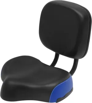 Bike Seat with Backrest, Wide Large Soft Comfortable Tricycle Bicycle Bike Saddle Seat Pad,Bike Seats for Women Comfort, Adjustable Back Height(11-15in), for Tricycle Or Electric Vehicle