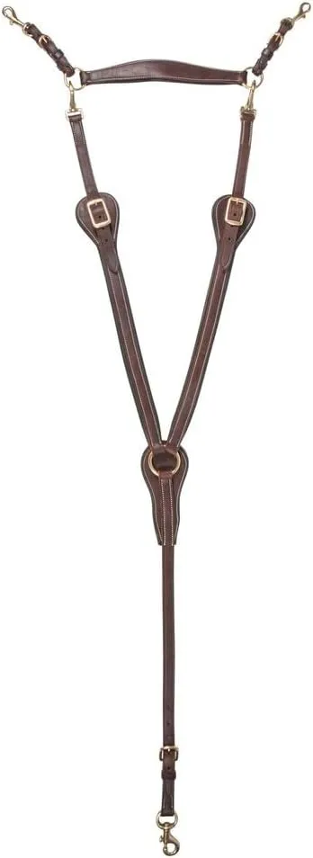 Billy Royal Deluxe Padded Adjustable Trail Breastcollar | Generously Padded | Fully Adjustable | Prevents Saddle Slippage | Comfortable & Convenient | Premium English Leather