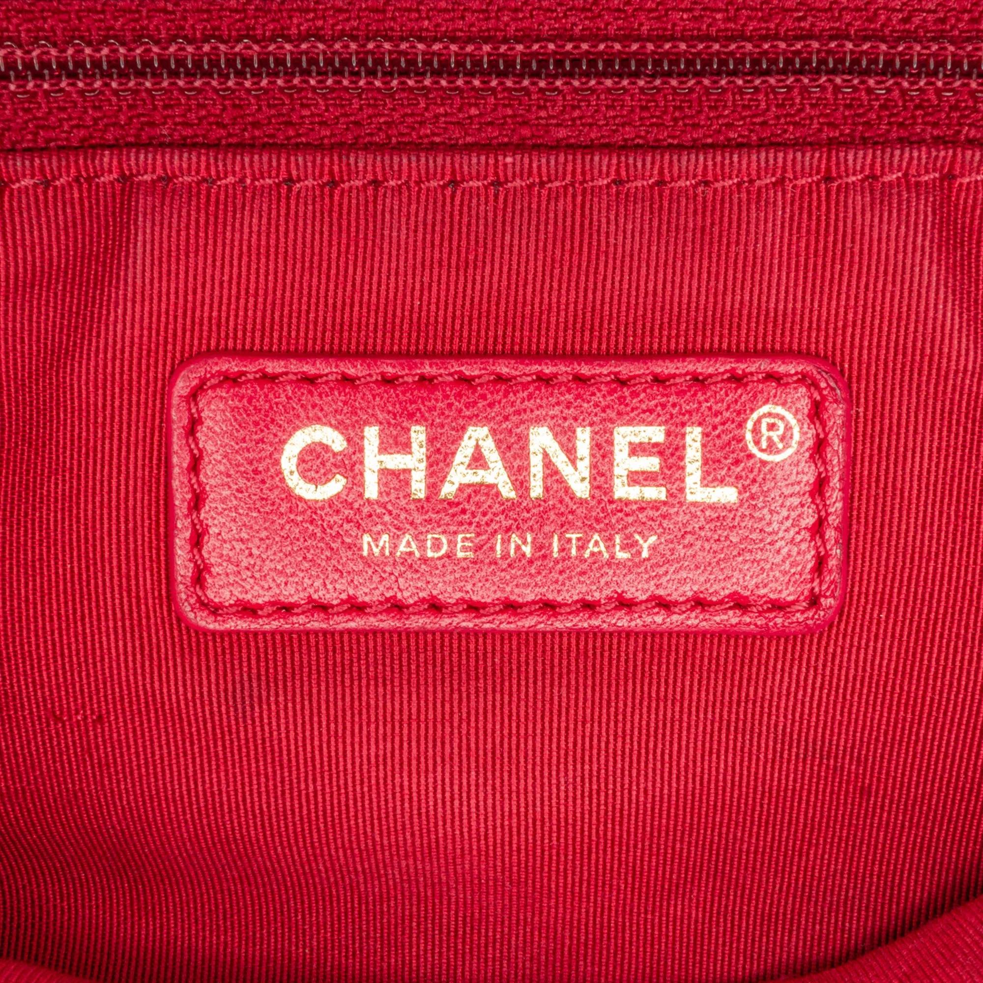 Black Chanel Large Lambskin Twist Chain Enamel CC Flap Crossbody Bag