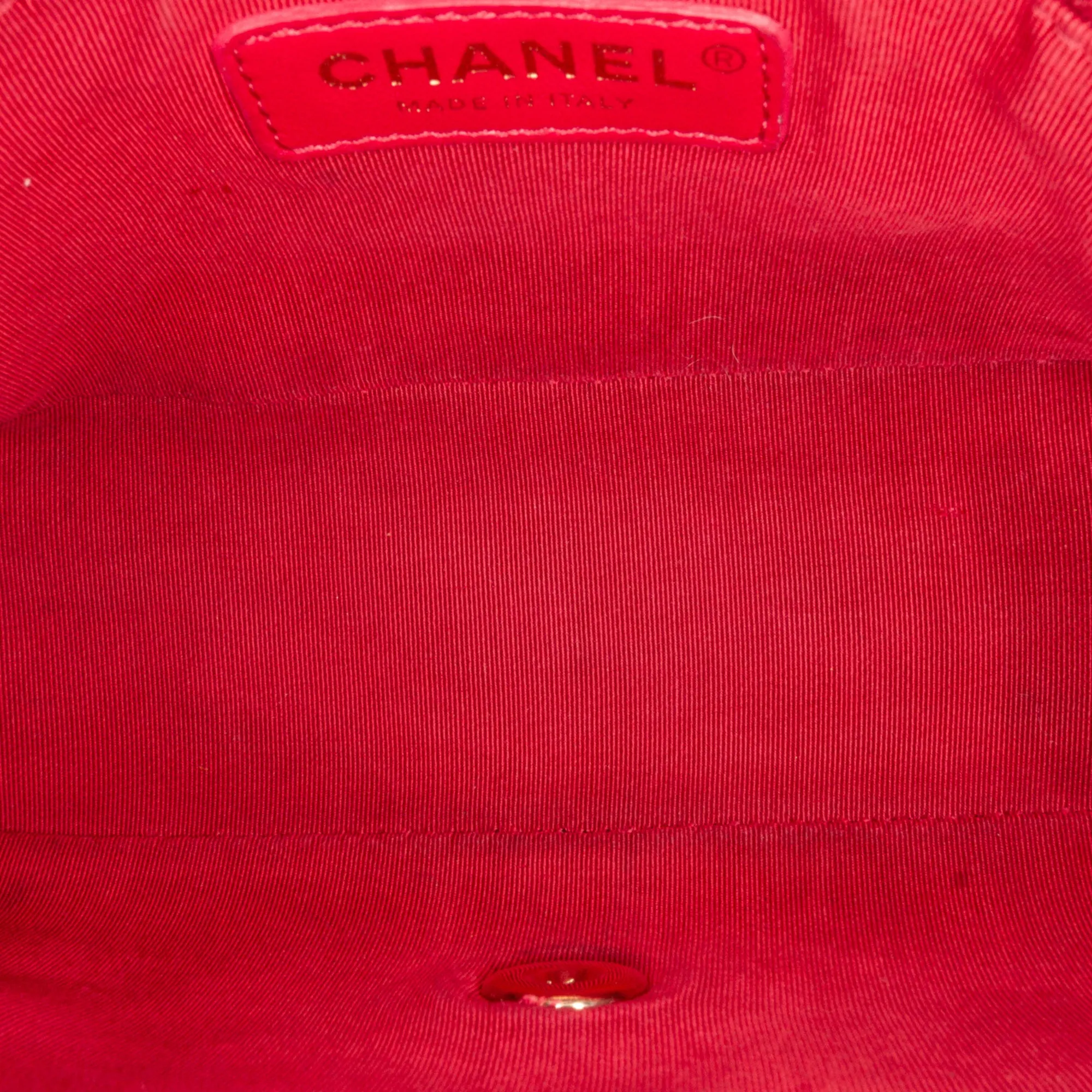 Black Chanel Large Lambskin Twist Chain Enamel CC Flap Crossbody Bag