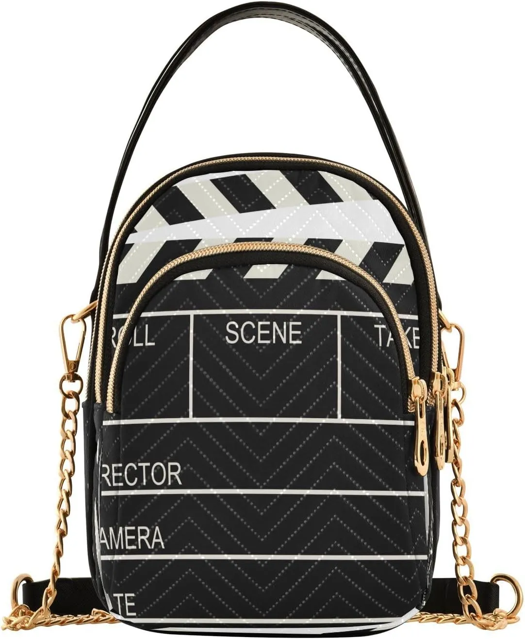 Blank Cinema Movie Clapboard Crossbody Bag for Women Mini Cell Phone Purse Women's Shoulder Handbag