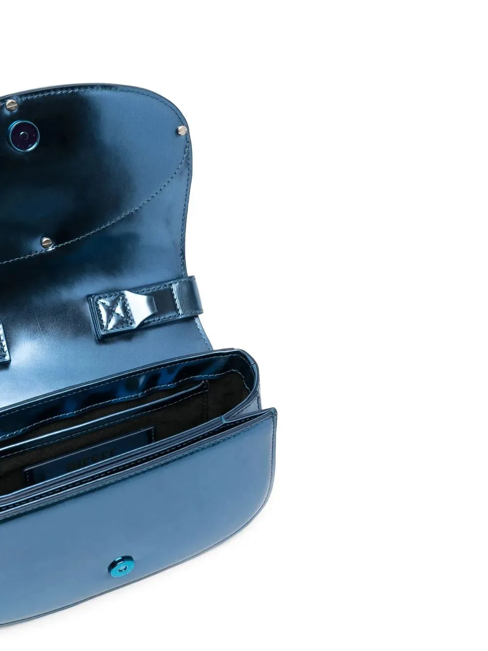 Blue Mirrored Effect Leather Bag 1DR
