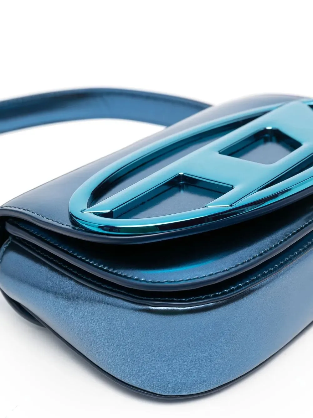Blue Mirrored Effect Leather Bag 1DR