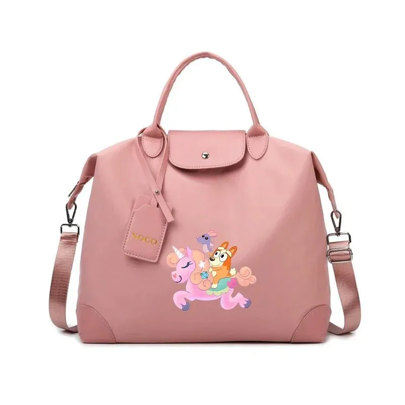 Bluey Anime Cartoon Large Capacity Travel Tote