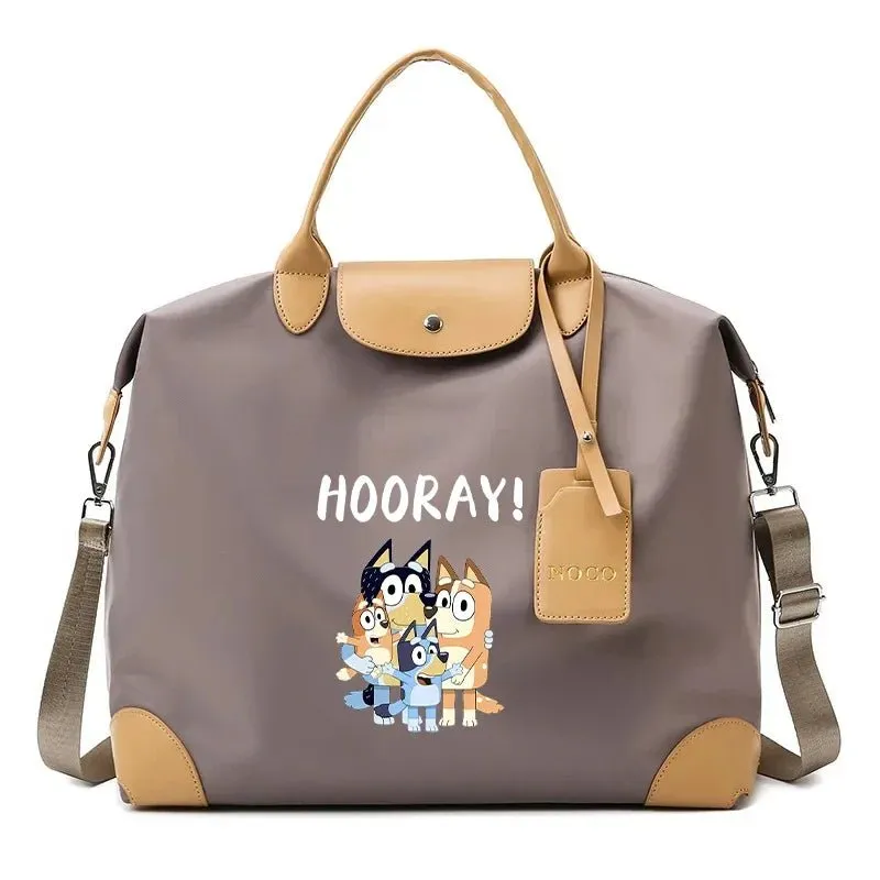 Bluey Anime Cartoon Large Capacity Travel Tote
