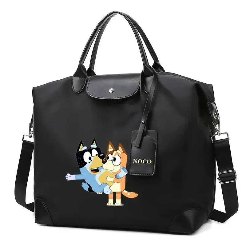 Bluey Anime Cartoon Large Capacity Travel Tote