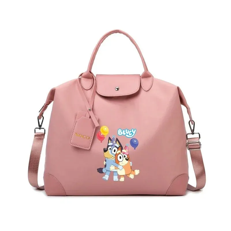 Bluey Anime Cartoon Large Capacity Travel Tote