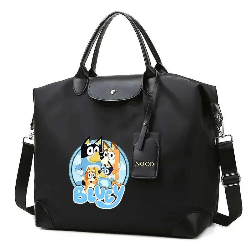 Bluey Anime Cartoon Large Capacity Travel Tote