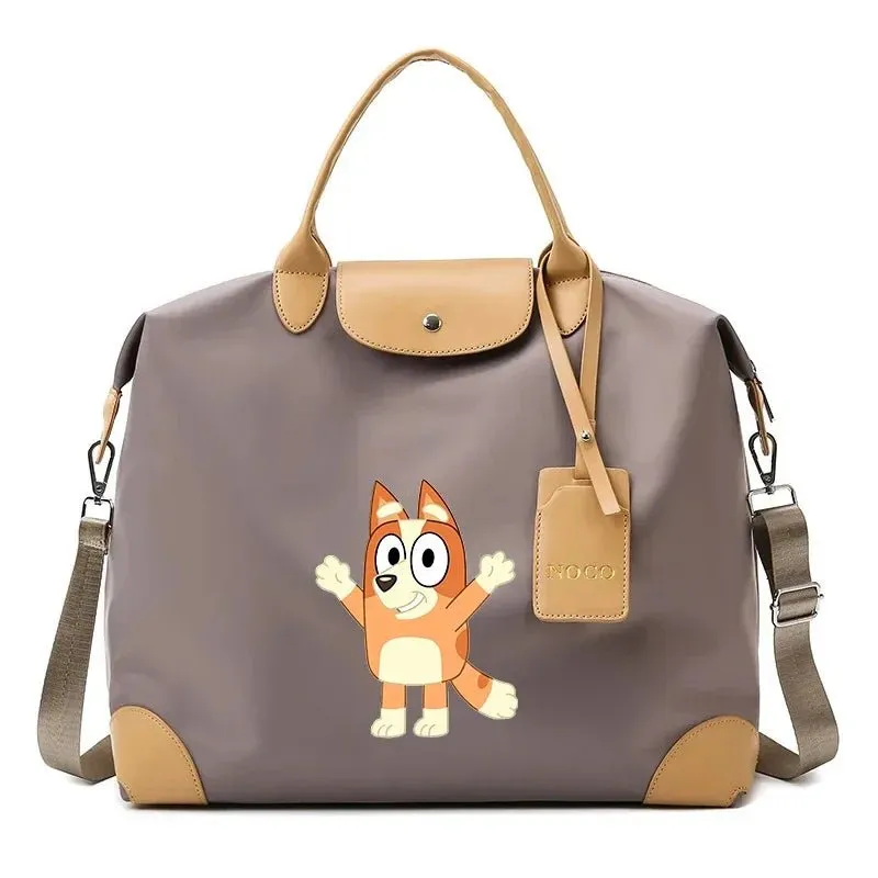 Bluey Anime Cartoon Large Capacity Travel Tote
