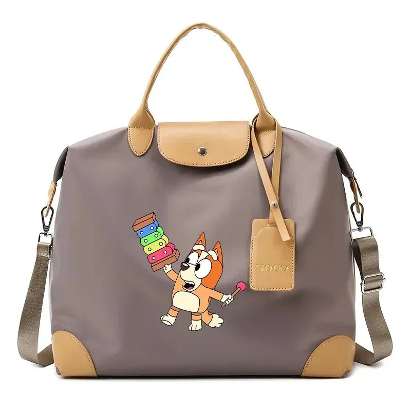 Bluey Anime Cartoon Large Capacity Travel Tote