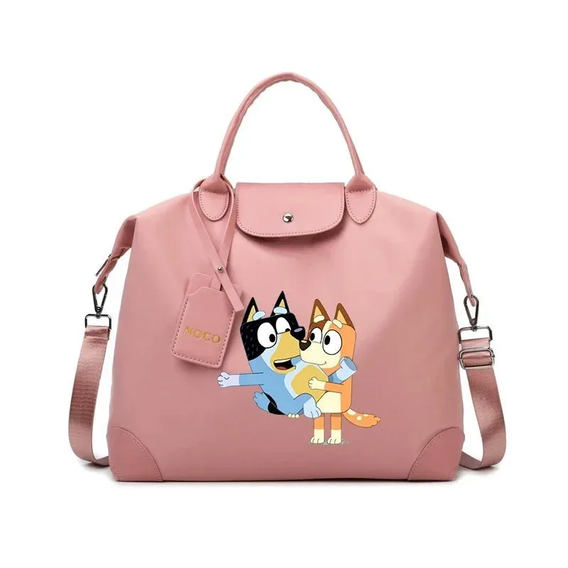 Bluey Anime Cartoon Large Capacity Travel Tote
