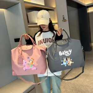 Bluey Anime Cartoon Large Capacity Travel Tote