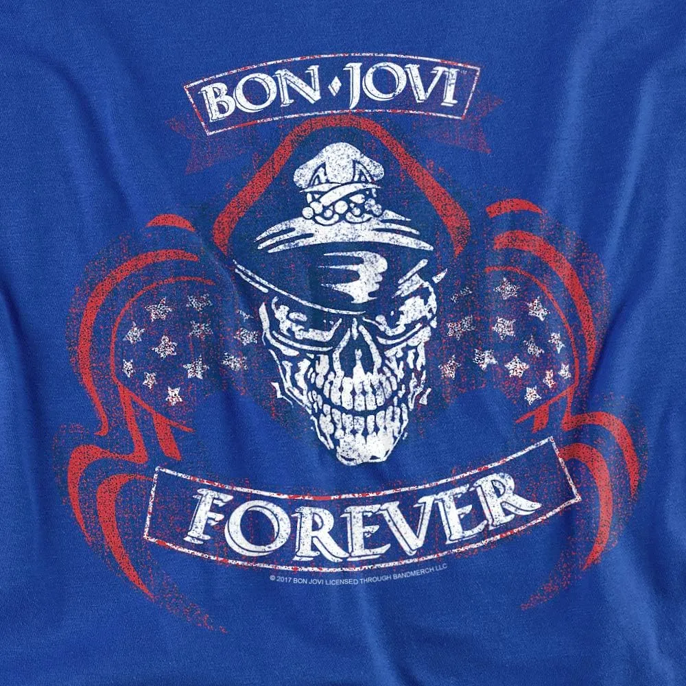 Bon Jovi Forever Skull Unisex Adult T Shirt for Men and Women