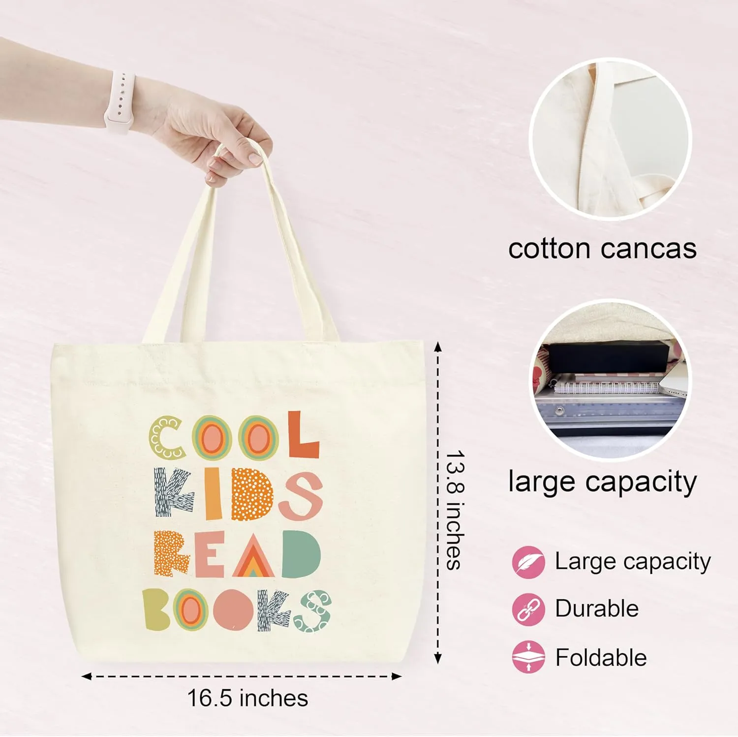 Books Tote Bags, Library Book Bag