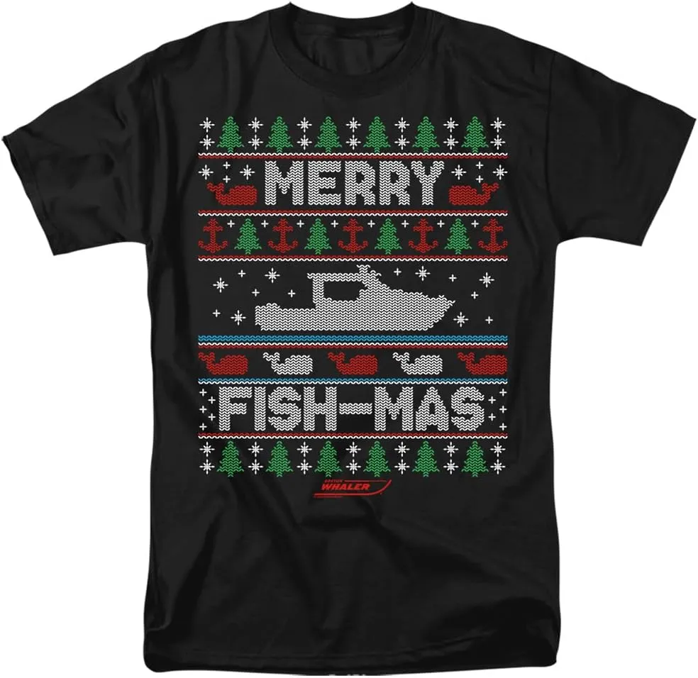 Boston Whaler Merry Fish-mas Unisex Adult T Shirt