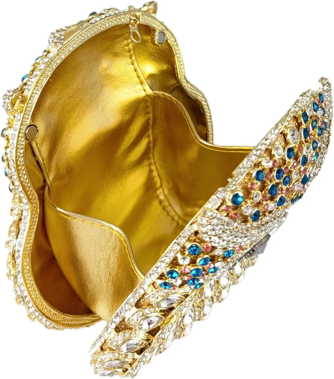 Boutique De FGG Owl Crystal Clutch Bag Animal Evening Handbags Women Formal Party Rhinestone Clutch Purse,Mini