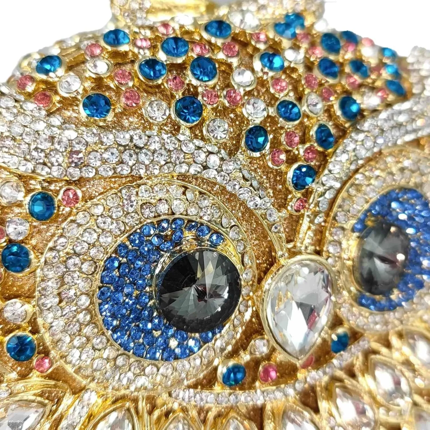 Boutique De FGG Owl Crystal Clutch Bag Animal Evening Handbags Women Formal Party Rhinestone Clutch Purse,Mini