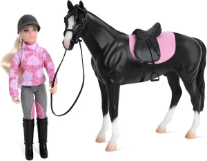 Breyer Horses Freedom Series | English Horse and Rider | Horse Figurine | 9" L x 7" H | Model #61156, Black
