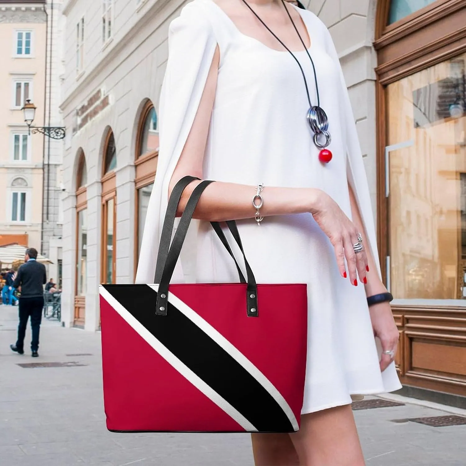 British Antarctic Territory Flag Elegant Shoulder Bag for Women Large Capacity Chic Leather Tote