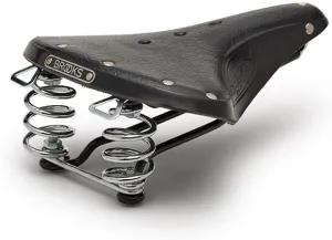 Brooks England B67, Leather Bike Saddle with Suspension Springs
