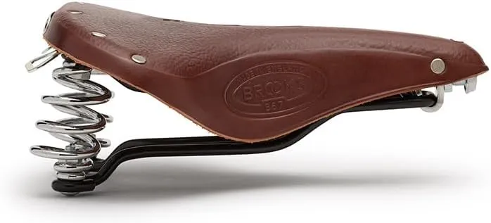Brooks England B67, Leather Bike Saddle with Suspension Springs