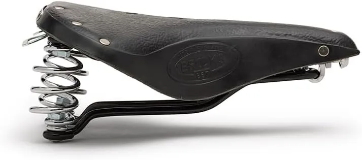 Brooks England B67, Leather Bike Saddle with Suspension Springs
