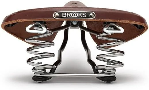 Brooks England B67, Leather Bike Saddle with Suspension Springs