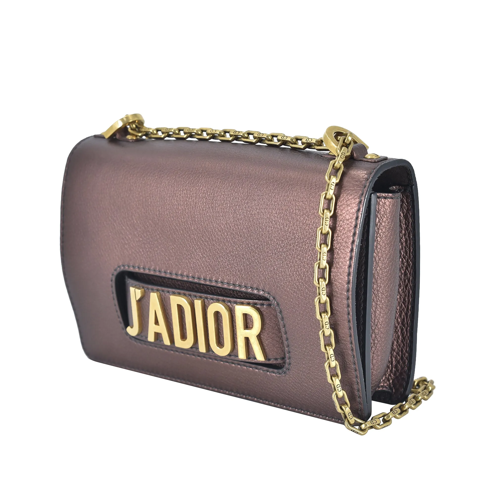 Brown Dior Medium J'Adior Chain Flap Crossbody Bag