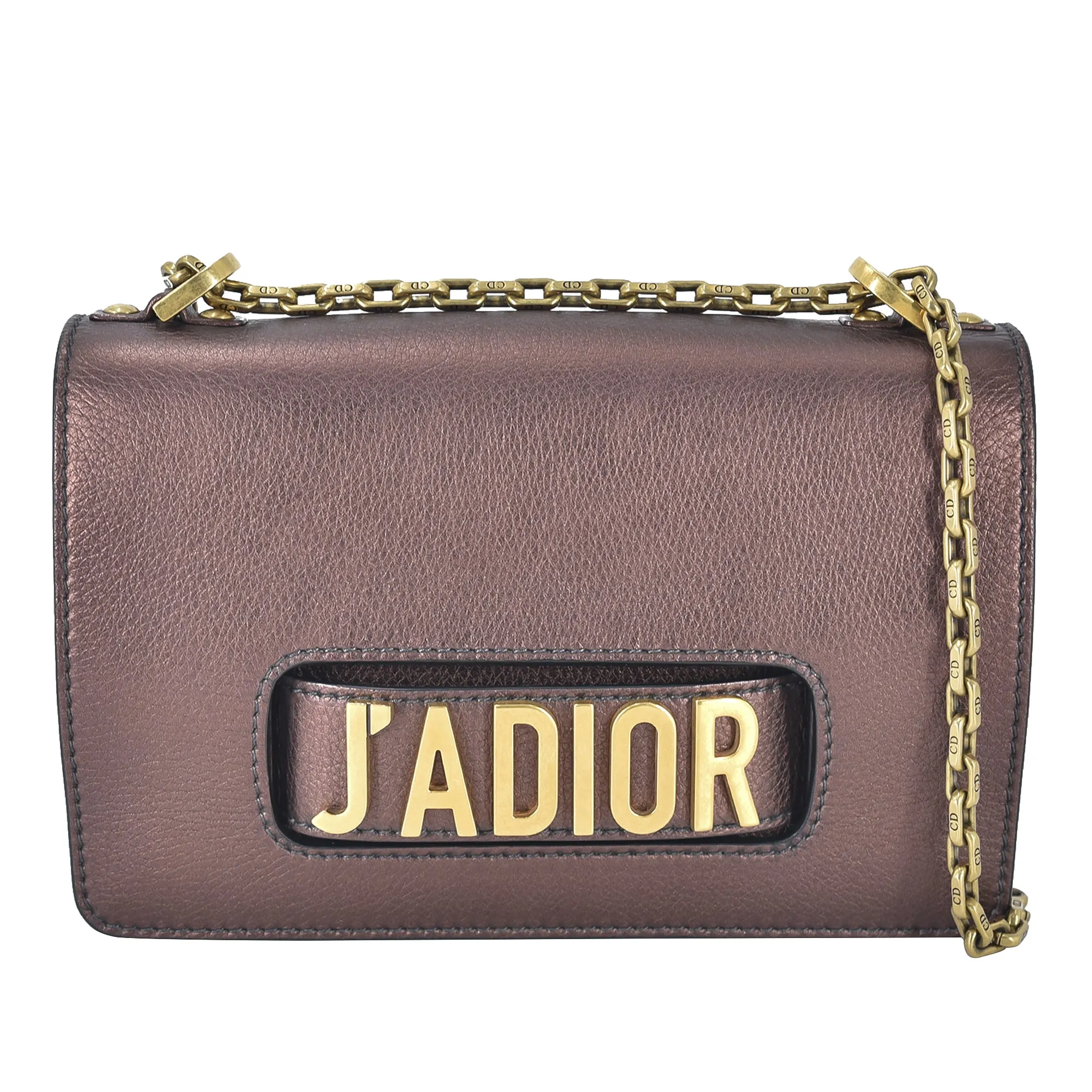 Brown Dior Medium J'Adior Chain Flap Crossbody Bag