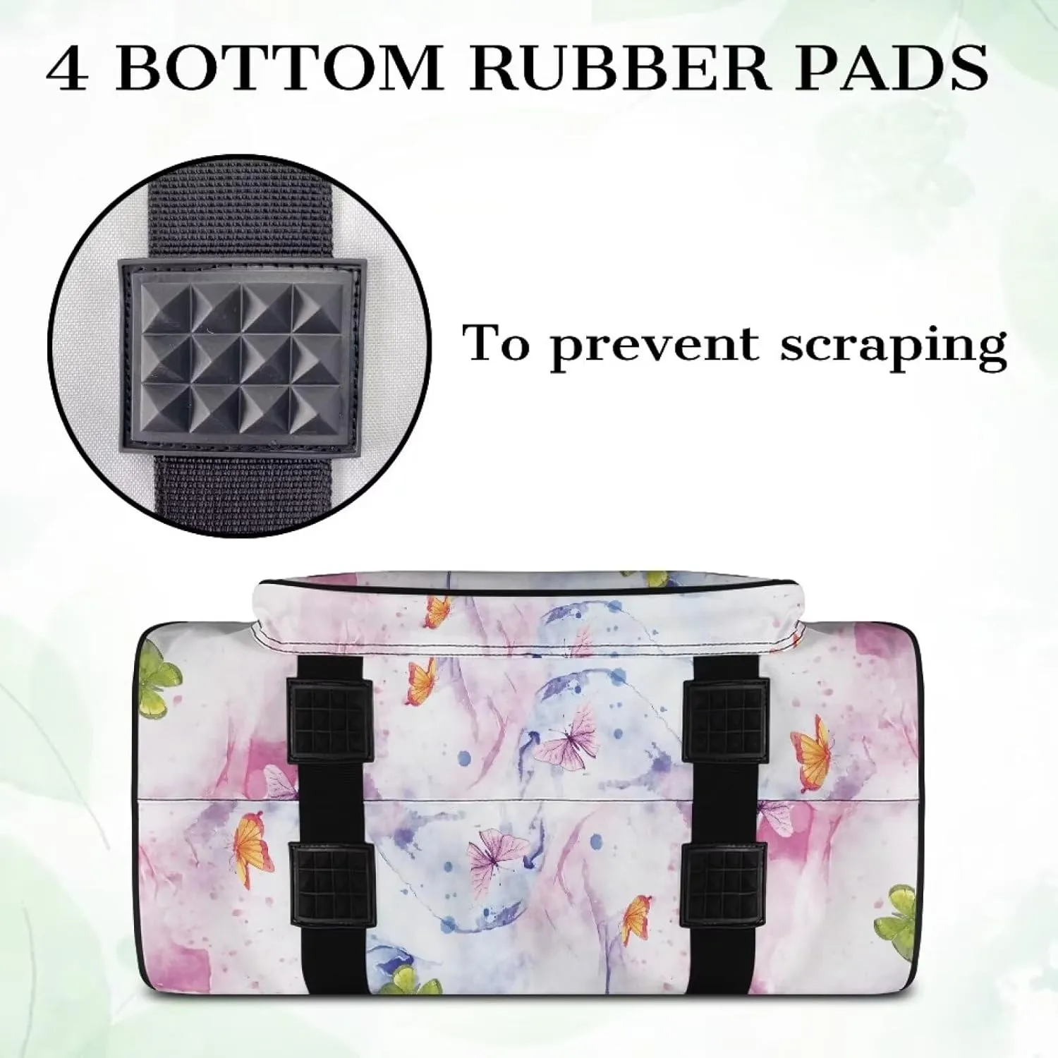 Butterfly Sewing Machine Carrying Case - Modern Tote Bag Accessories Organizer with Sturdy Handles Large Capacity Sewing Machine Cover Case Protection - Light Pink