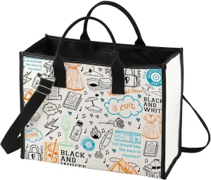 BWWKTOP Singer Lyrics Tote Bag Album Gifts Song Lyrics Inspired Shoulder Bag Merchandise (Must Be Love BG)
