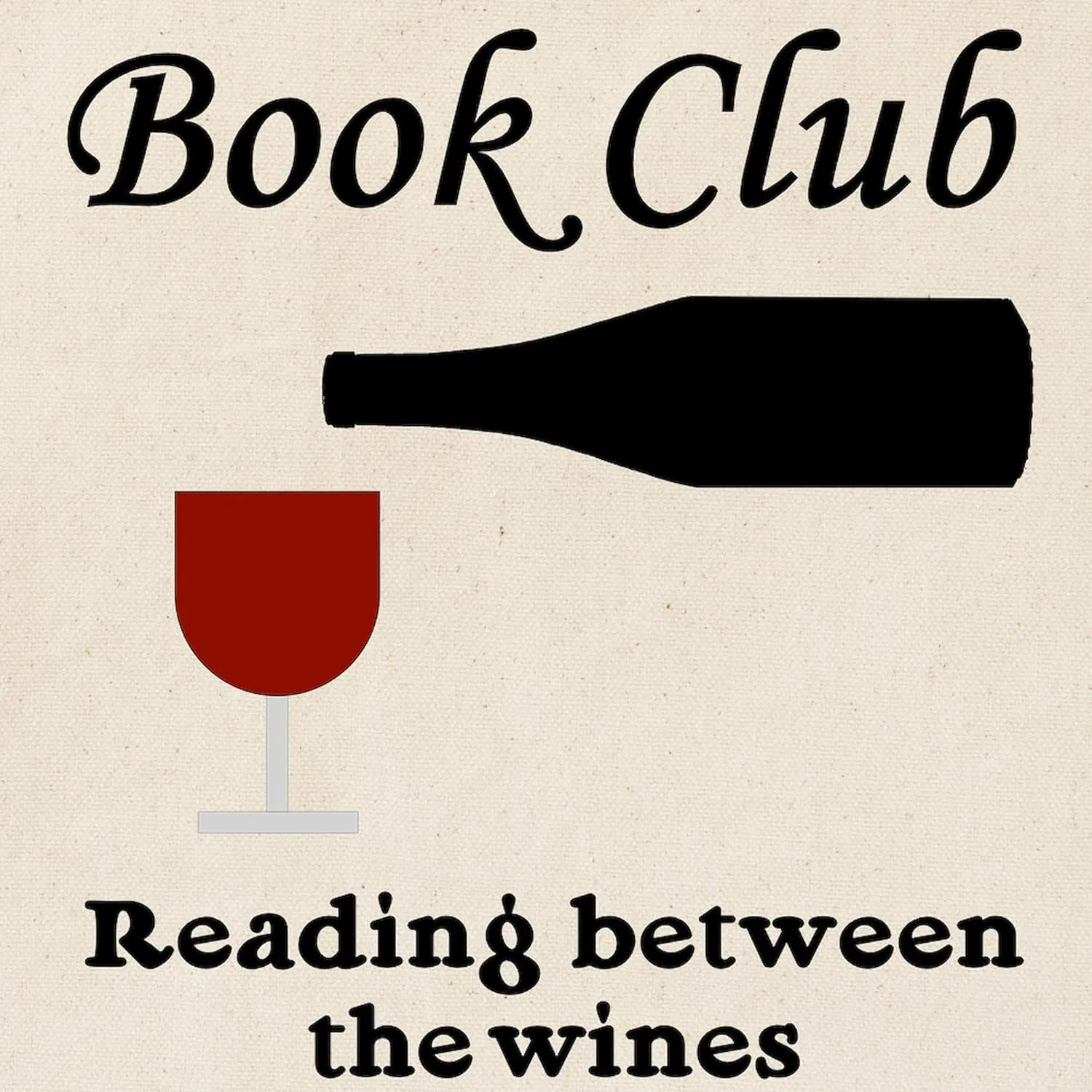 CafePress Book Club Reading Between The Tote Bag Reusable Natural Beige Canvas Shopping Bag