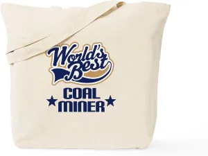 CafePress Coal Miner Gift Tote Bag Reusable Natural Beige Canvas Shopping Bag