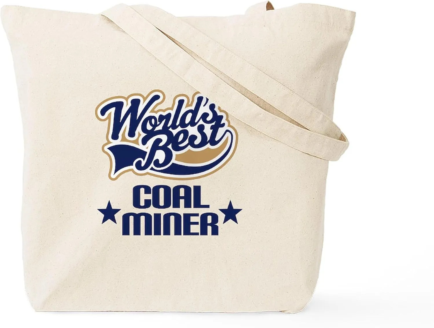 CafePress Coal Miner Gift Tote Bag Reusable Natural Beige Canvas Shopping Bag