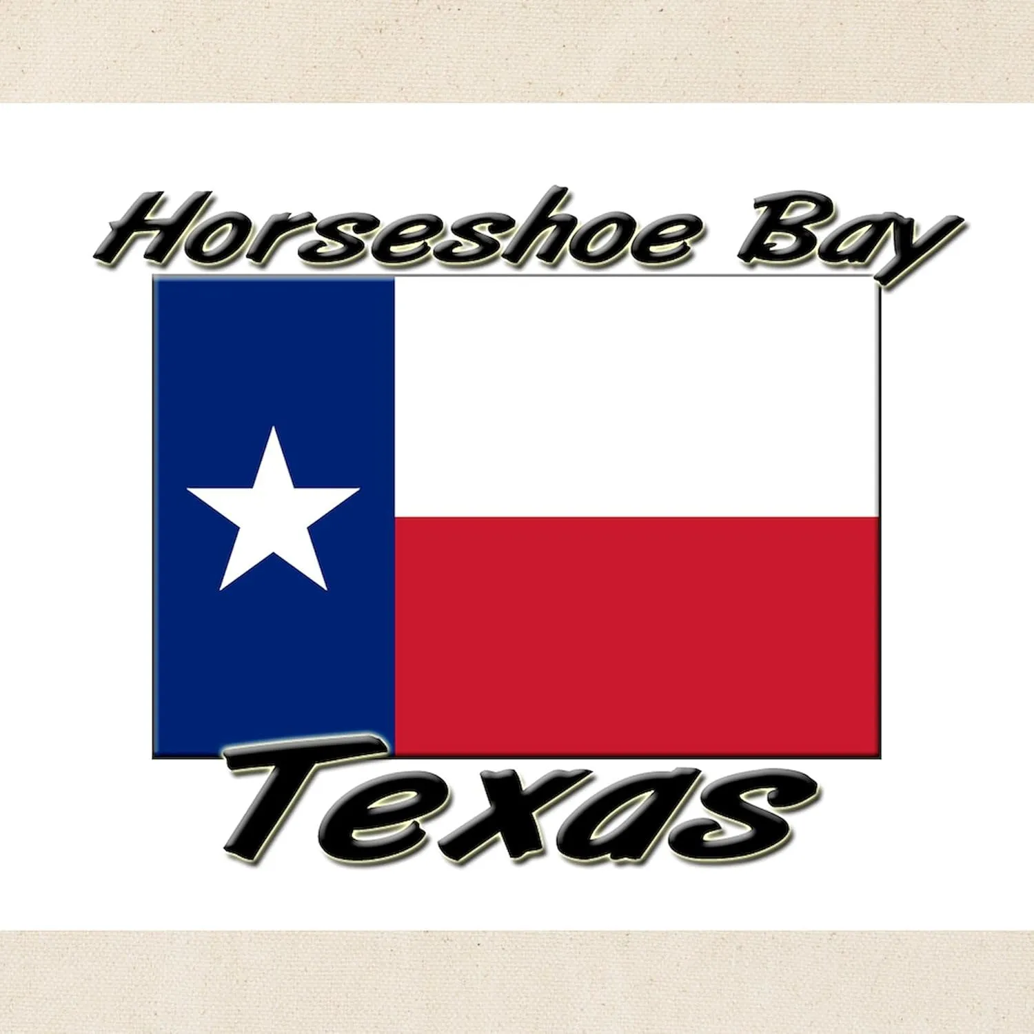 CafePress Horseshoe Bay Texas Tote Bag Reusable Natural Beige Canvas Shopping Bag